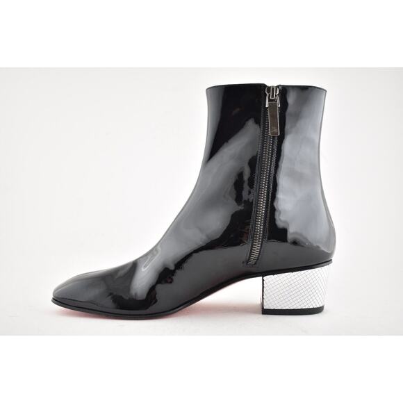 Christian Louboutin Palace Boot Donna 40 Black Patent Leather Heel Boot 35.5 - Picture 7 of 10